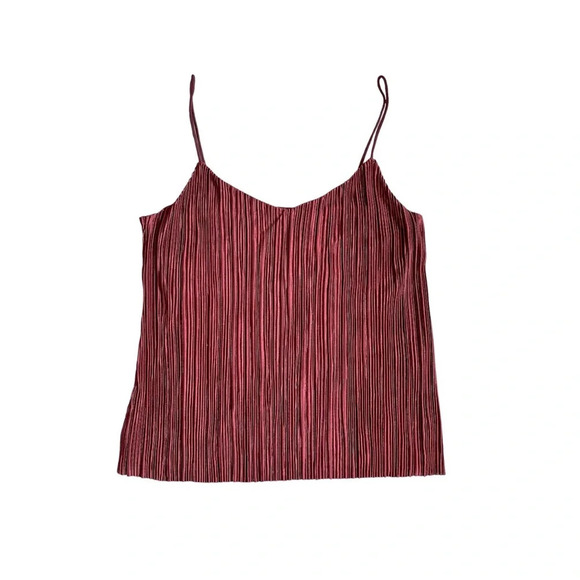 Burgundy Pleated  Cami - Picture 1 of 2